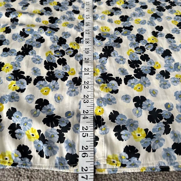 Ann Taylor - Floral Print Ruffle Neck Long Sleeve Top - XL - Picture 5 of 8